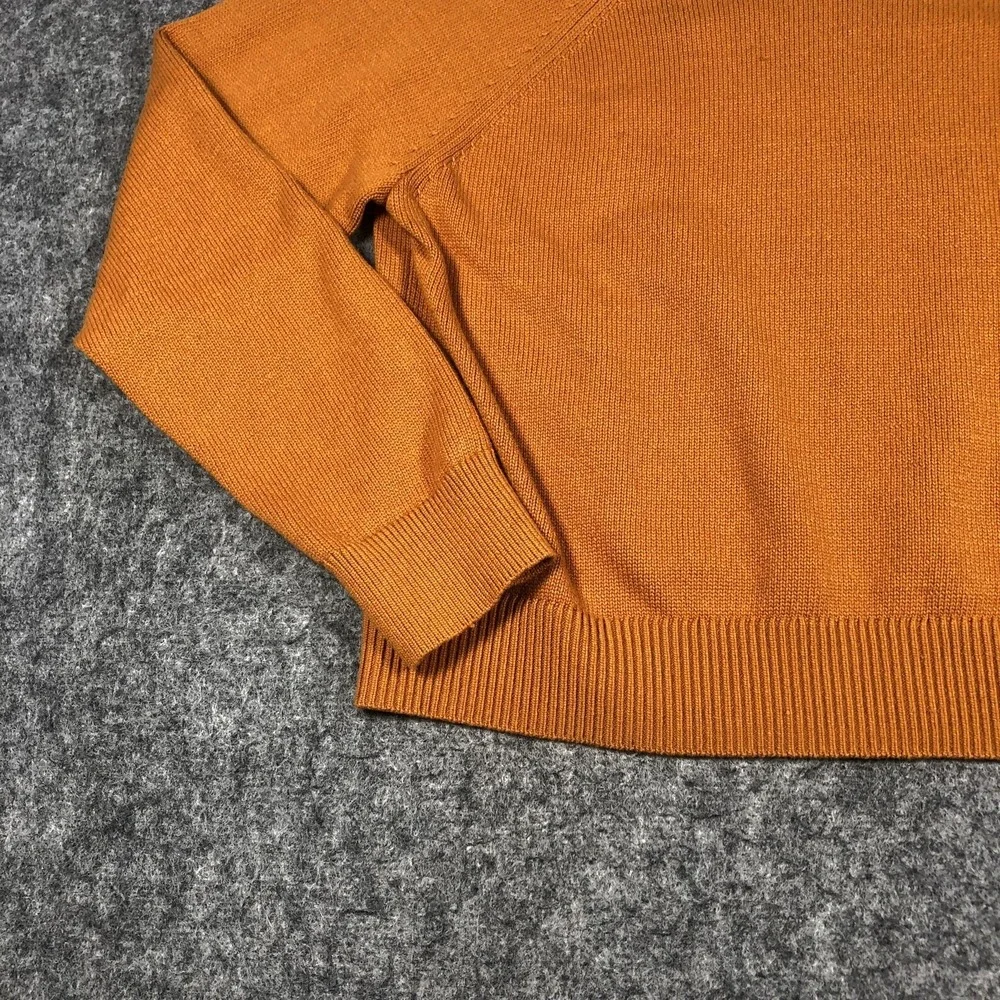 Banana Republic Sweater Mens XL Orange Cotton Blend Crewneck Knit Pullover